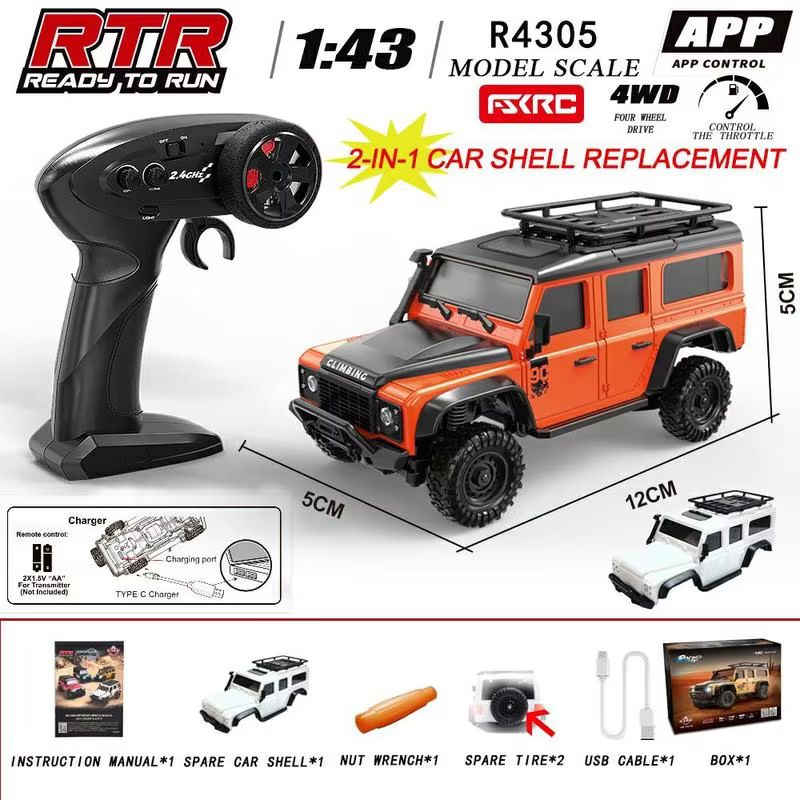Rc Hobby Dump Truck - 황보 1:43 스케일 4륜구동 RC 락