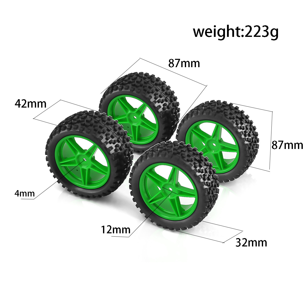1/10 RC 오프로드 타이어 및 휠 림 12mm 헥스 - Rc Hobby Dump Truck 리뷰 및 가격