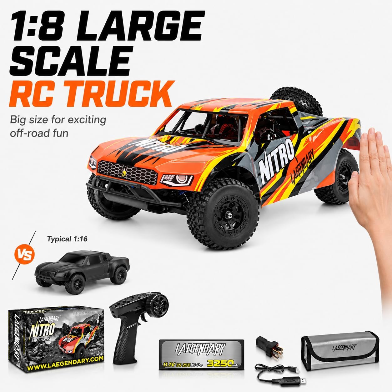 올휠 드라이브 2.4GHz 숏 코스 트럭, 1:8 스케 - Rc Roc Hobby 리뷰 및 가격